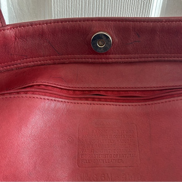 Vintage Coach 4140 - Soho Lafayette Red Leather Tote Bag - Picture 7 of 8